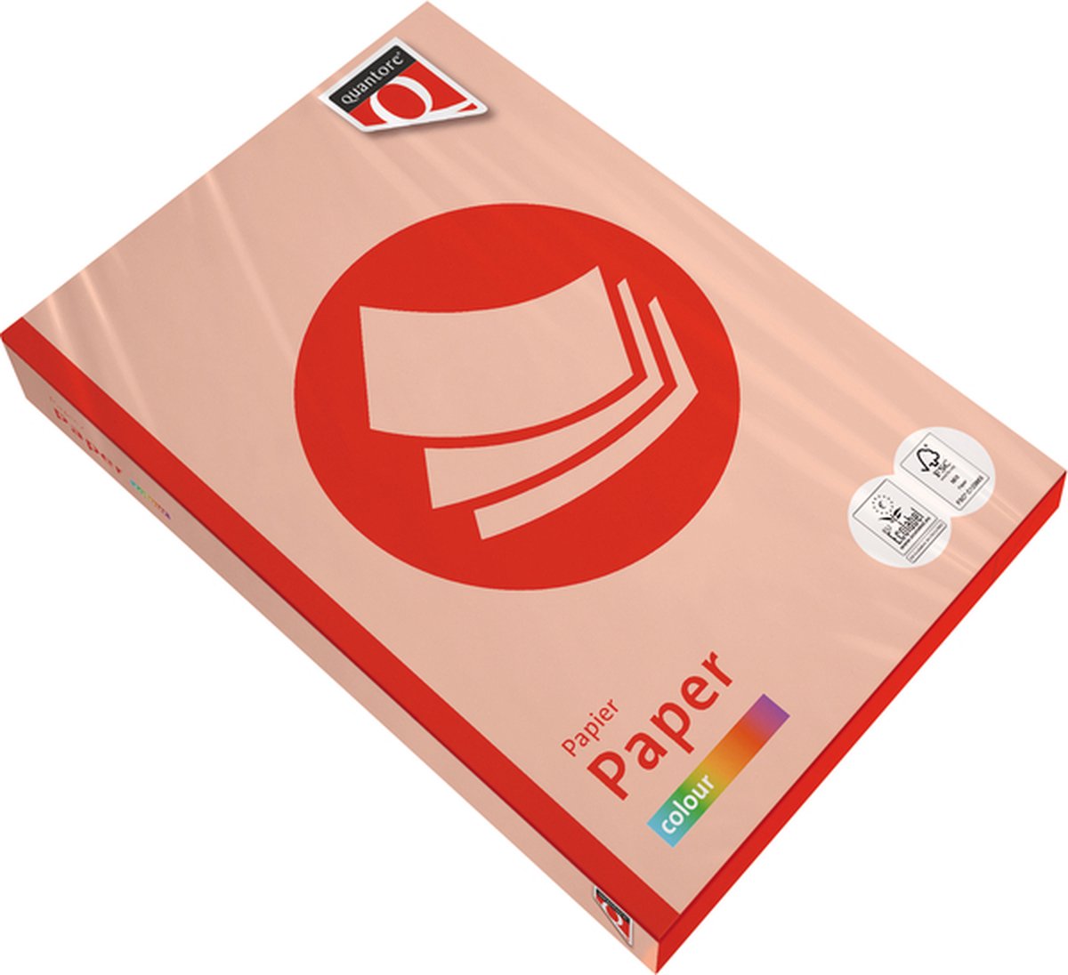 Kopieerpapier Quantore Colour A4 120gr zalm 250 vel | 5 stuks